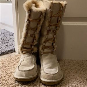 Lace up ugg boots